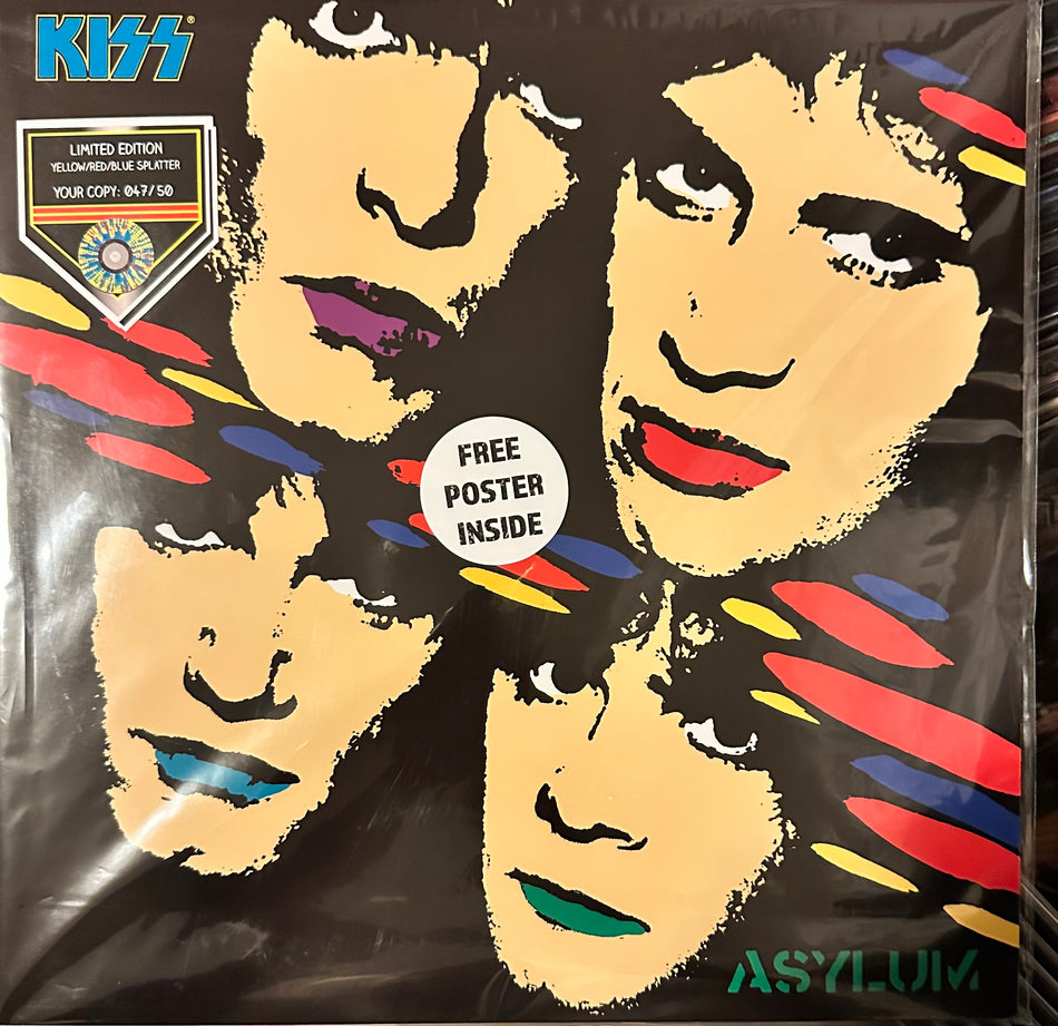 KISS - Asylum - Alternate Artwork Sleeve - Splatter Vinyl - Includes Poster and Extras - Limited To 50!!!!