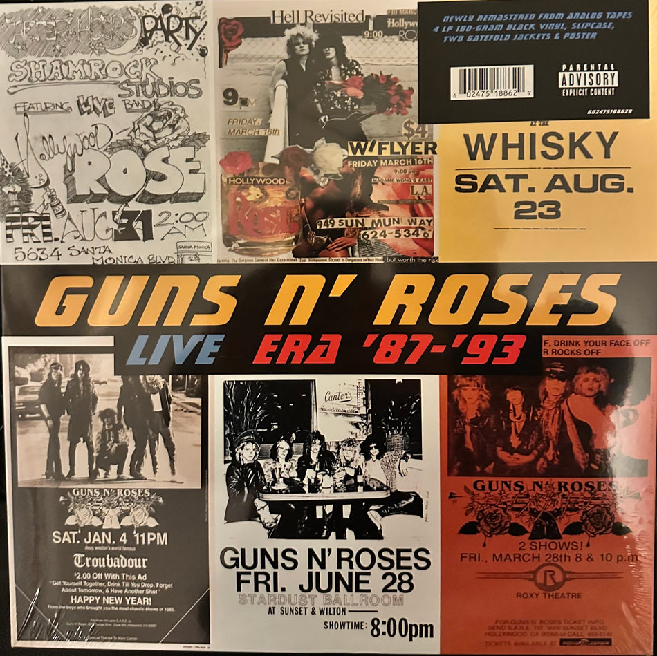 Guns N Roses - Live Era ‘87-93 - 4LP 180g with Slipcover, 2 Gatefold Jackets and Poster