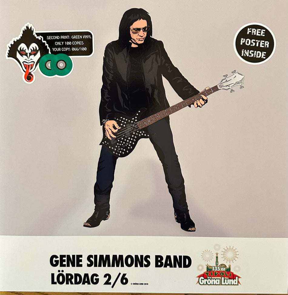 The Gene Simmons Band - Gröna Lund Tivoli - Stockholm, Sweden June 2, 2018 - 2LP Colored Vinyl Gatefold With Poster