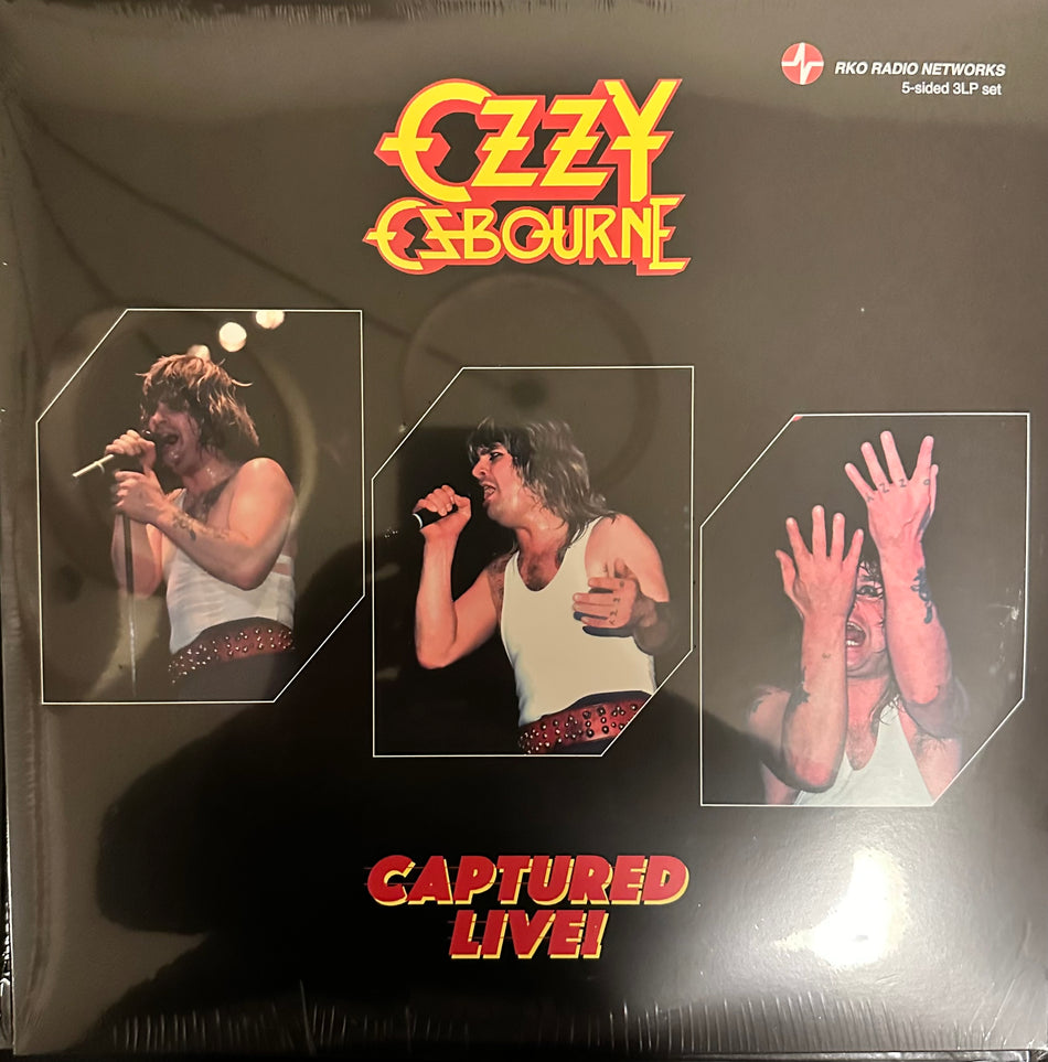 Ozzy Osbourne - Captured Live! - 3LP Gatefold Black Vinyl - Full Radio Show From Irvine California - Opened In Shrink Wrap