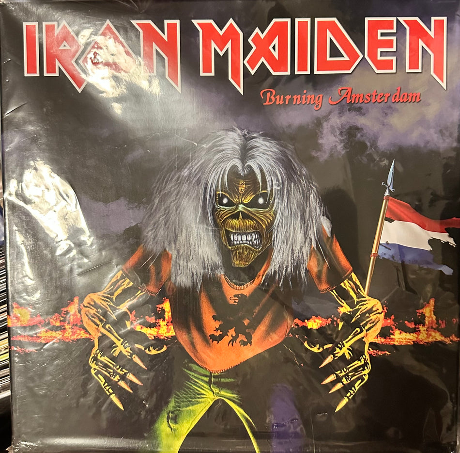 Iron Maiden - Burning Amsterdam - 4LP Clear Vinyl Box Set - OUT OF PRINT - Extras - See Description
