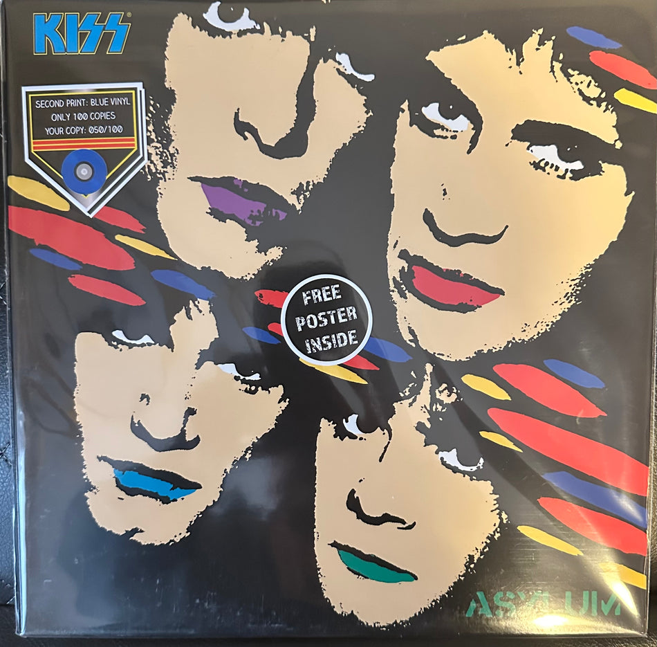 KISS - Asylum - Alternate Artwork Sleeve - Colored Vinyl (Black, Blue or Red) Includes Poster