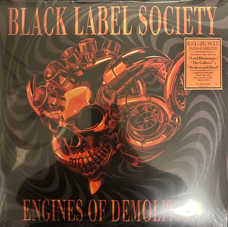 Black Label Society - Engines Of Demolition- 2LP 180g Vinyl Gatefold - Neon Orange Black Splatter - Limited Edition