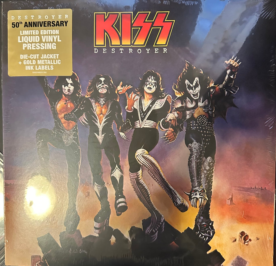KISS - Destroyer - Liquid Vinyl Pressing - Die Cut Sleeve And Ink Labels