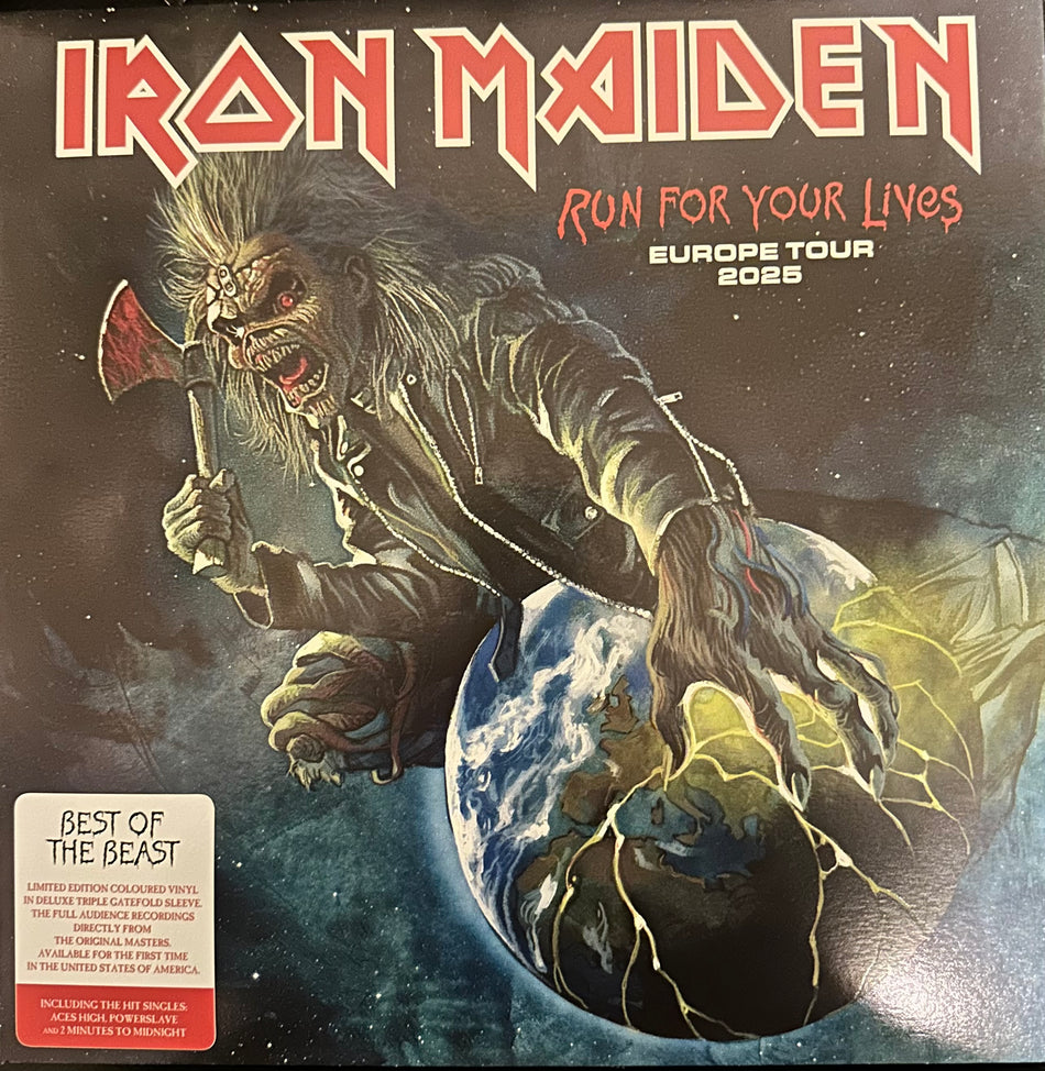 Iron Maiden - Run For Your Lives Europe (Budapest) 2025 - 3LP Trifold Sleeve Colored Vinyl (Red or Blue)