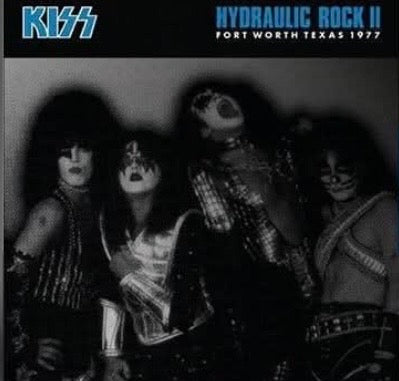 KISS - Hydraulic Rock II - Fort Worth Texas 1977 - 2LP Colored or Black Vinyl Gatefold With Mylar Cover Sheet, Trading Cards and Card With Tour Picks - ***small corner ding***