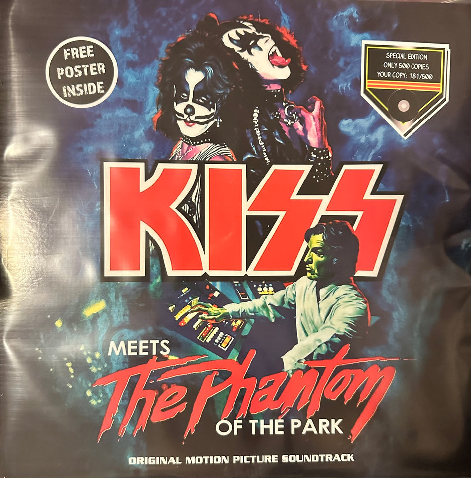 KISS - KISS Meets The Phantom of the Park Soundtrack - Original Cover First Pressing - Black Vinyl With Poster - Limited to 500 - Super Rare!!!!