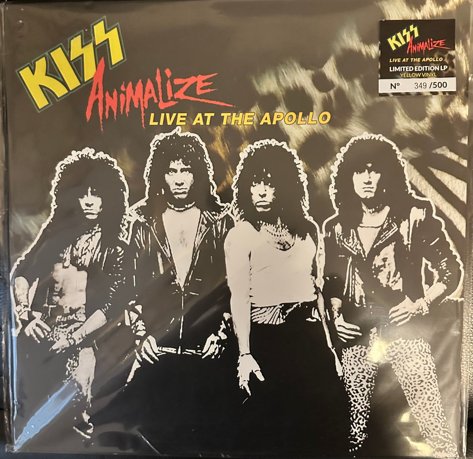 KISS - Animalize Live At The Apollo 1984 - 1LP Yellow Vinyl - Numbered 349/500