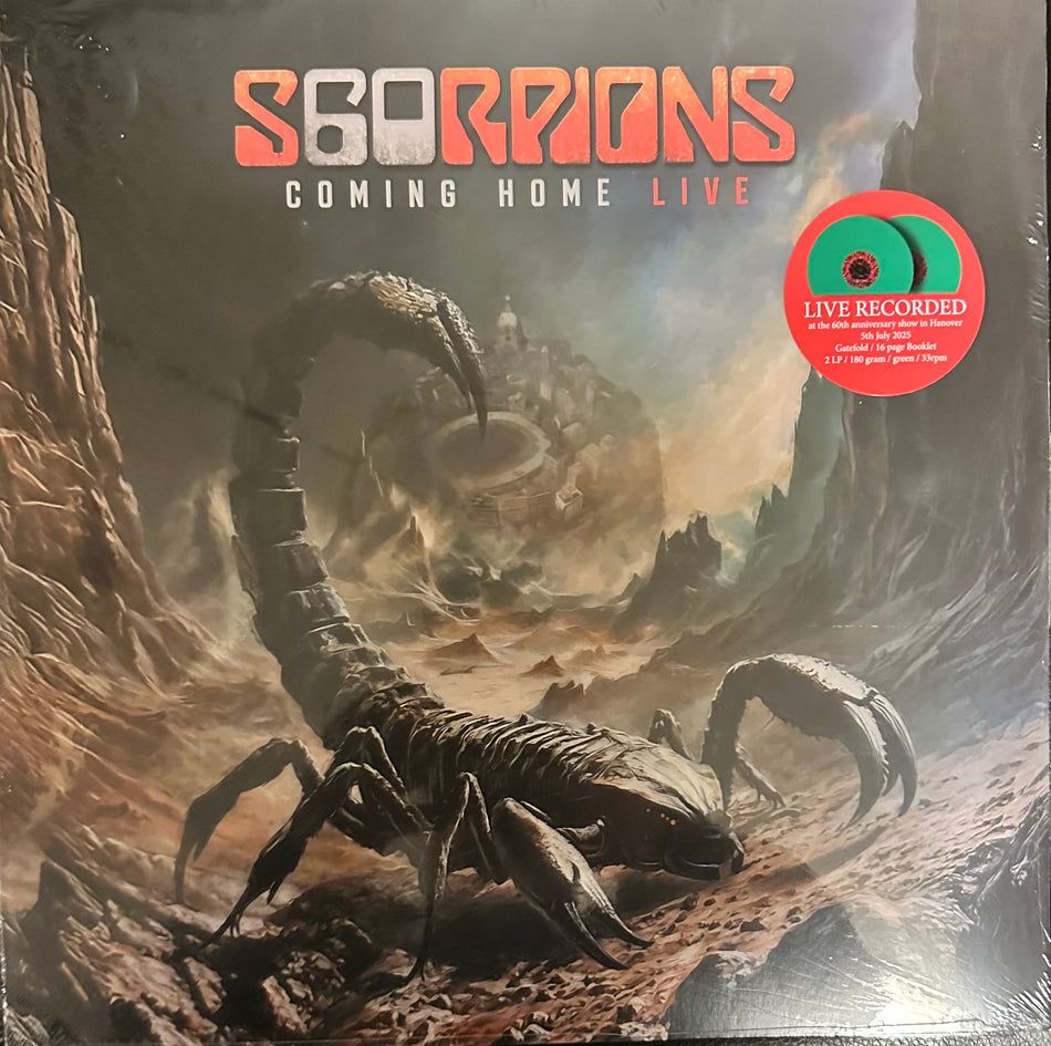 Scorpions - Coming Home Live - 60th Anniversary Show - 2LP Green Vinyl Indie Exclusive - Gatefold 180g - With 16 Page Booklet