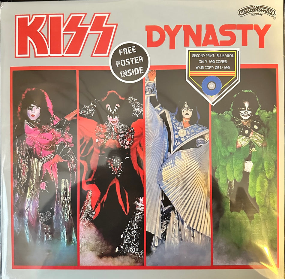 KISS - Dynasty - Alternate Artwork Sleeve - Colored Vinyl (Black, Blue or Red) Includes Poster