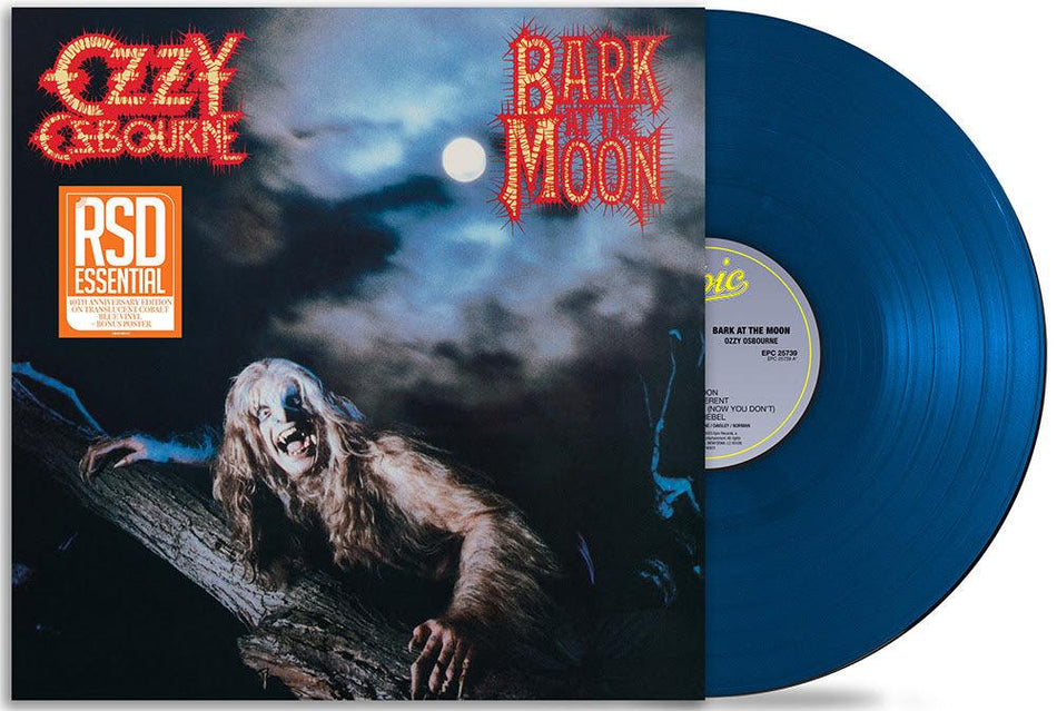Ozzy Osbourne - Bark at the Moon - 40th Anniversary Cobalt Blue Vinyl with Poster - Indie Exclusive