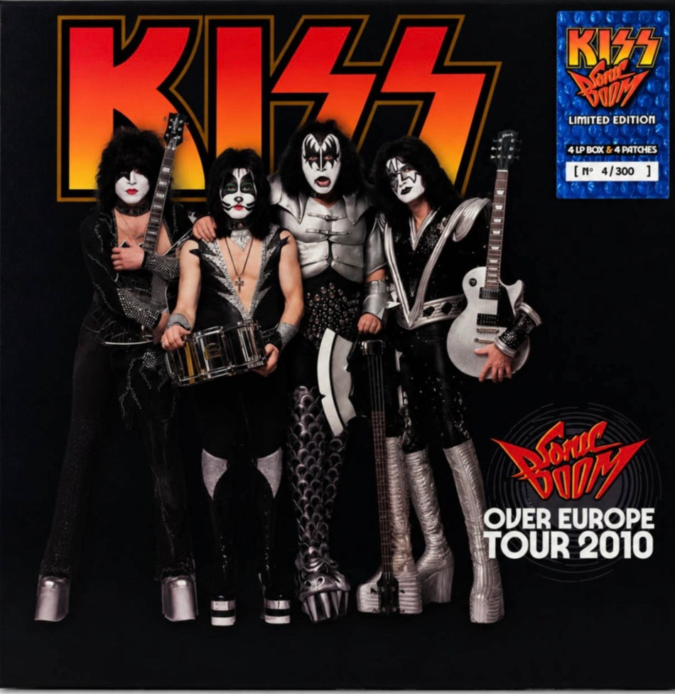 KISS - Sonic Boom Over Europe - 4LP Box Set - Splatter Vinyl With Patch Set - Soundboard Including Demos!!!!