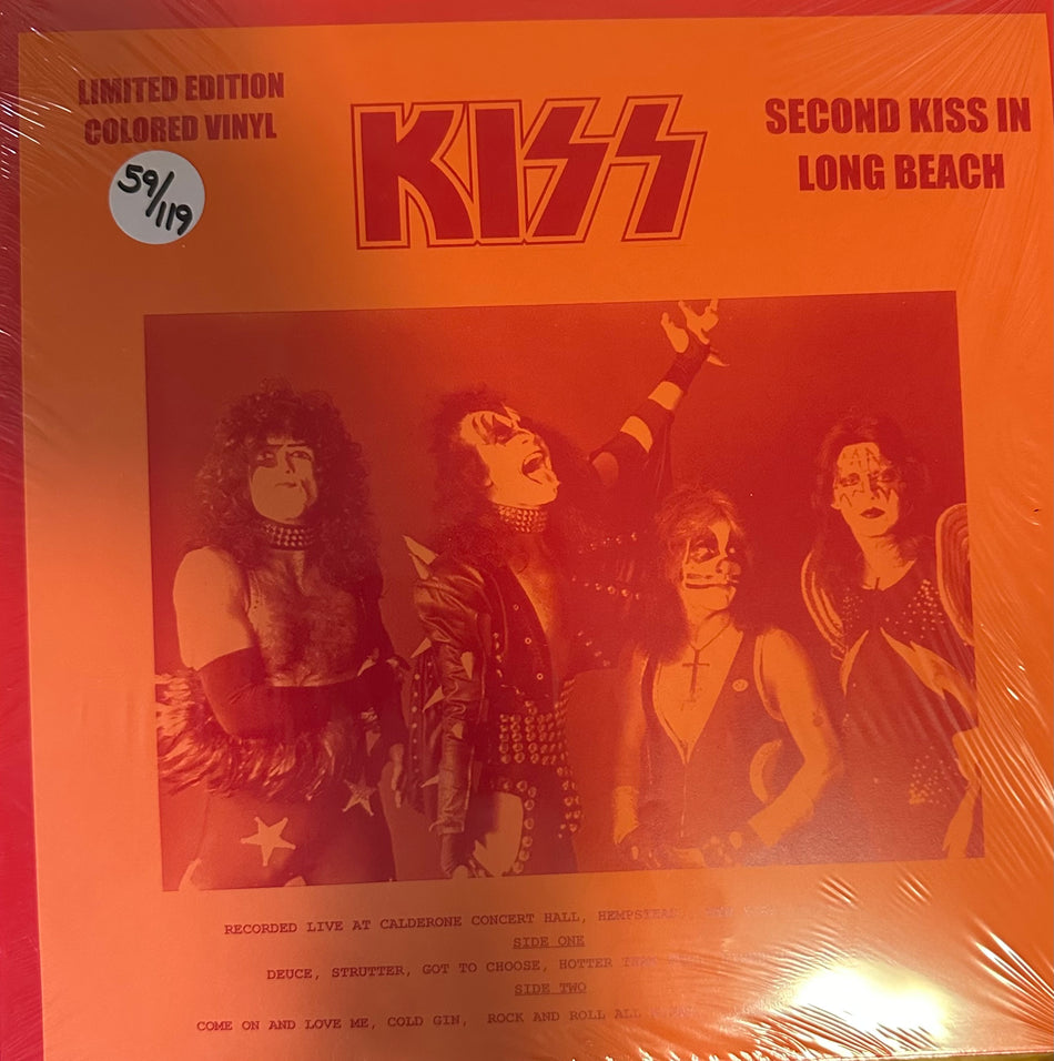KISS - Second Kiss In Long Beach - Classic Retro Bootleg - Colored Vinyl - Only 119 Pressed - Different Color Covers