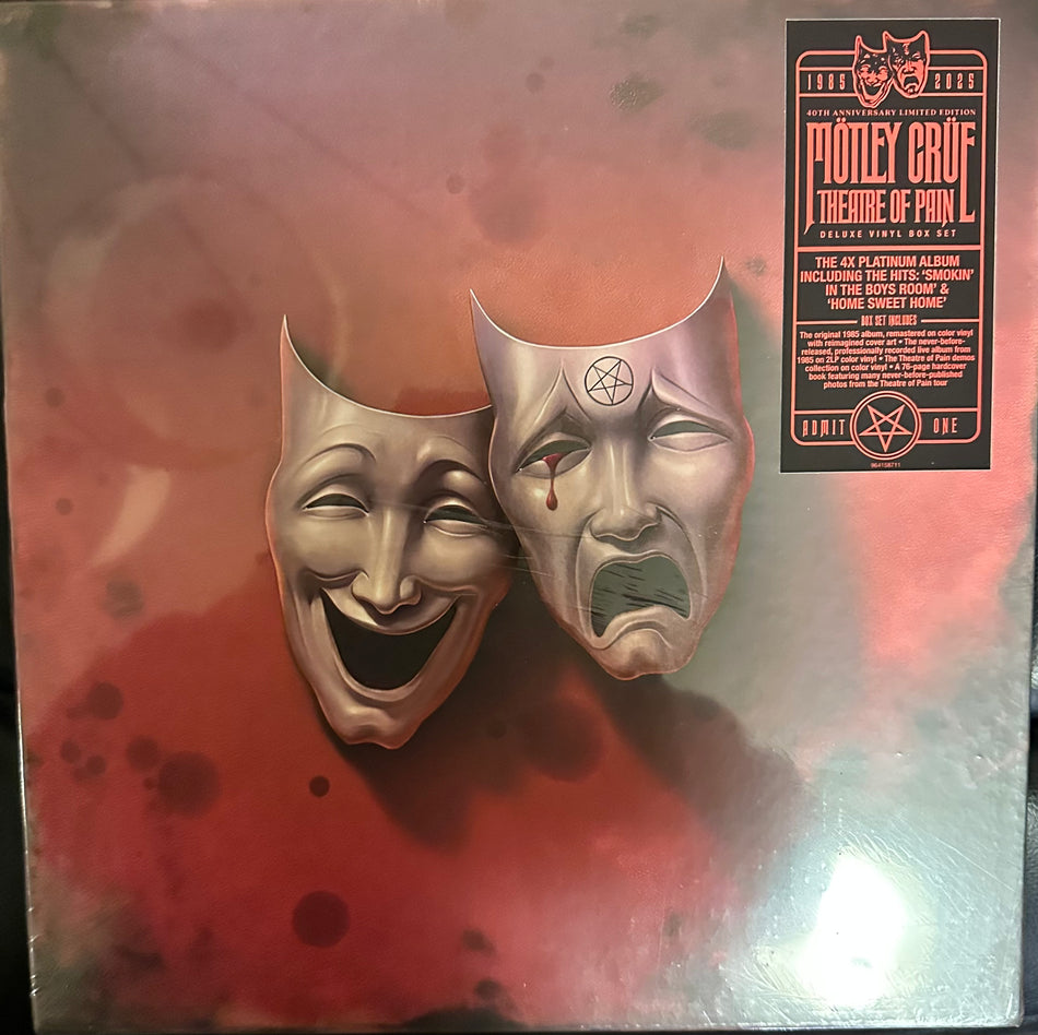 Motley Crue - Theatre of Pain - Deluxe Vinyl Box Set - 4LP Colored Vinyl with Demos and Full Live Show and a 76 Page Hardcover Book