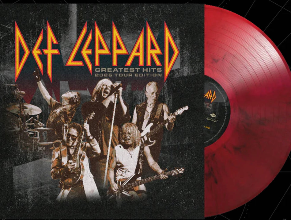Def Leppard - Greatest Hits 2026 UK Tour Edition - Blood Red Marbled Vinyl - Exclusive Cover