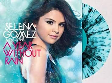 Selena Gomez and the Scene - A Year  Without Rain - Transparent Ice Blue with Black Splatter Vinyl