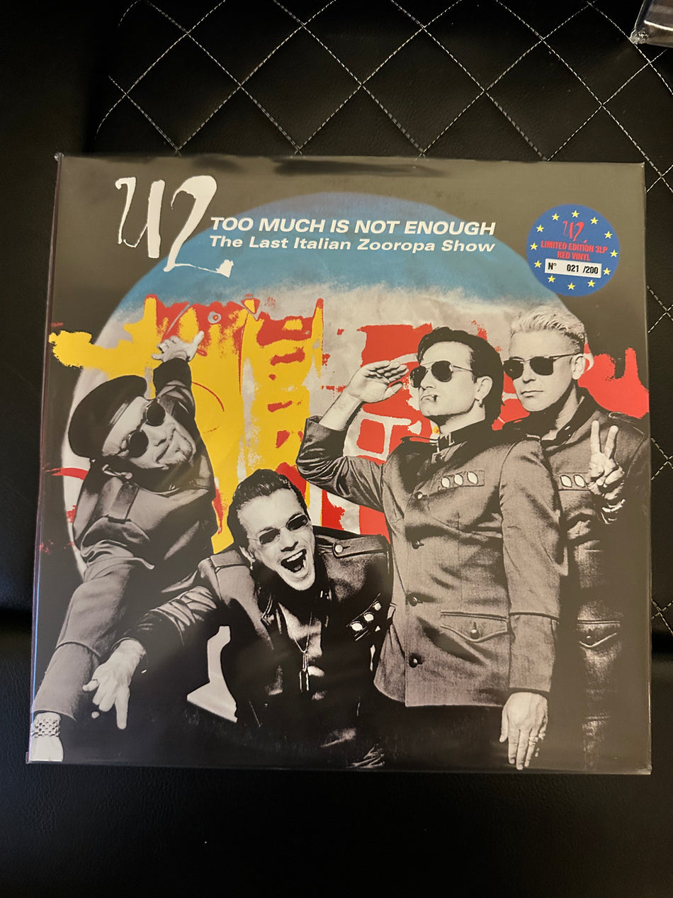 U2 - Too Much is Not Enough- The Last Italian Zooropa Show - 3 LP Red Vinyl - Numbered - LTD of 200