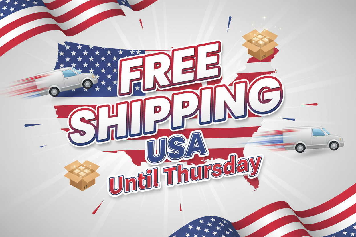Free shipping in the USA until Thursday!